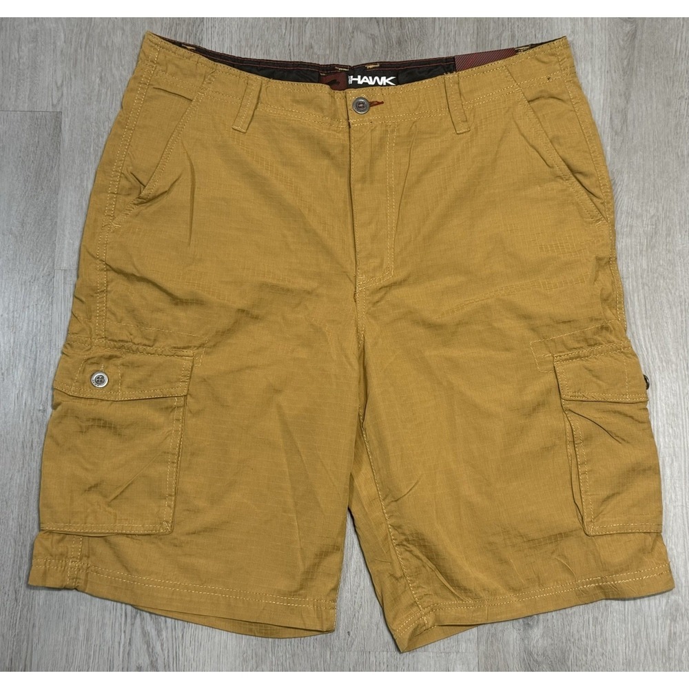 Tony Hawk Performance Cargo Shorts Mens Size 38 Medal Bronze Lightweight NWT
